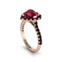 Halo Heart Ruby Pave Engagement Ring - Gail No. 41 image 3