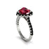 Halo Heart Ruby Pave Engagement Ring - Gail No. 42 image 3