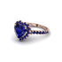 Halo Heart Sapphire Pave Engagement Ring - Gail No. 74 image 2