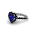 Halo Heart Sapphire Pave Engagement Ring - Gail No. 45 image 3