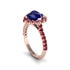 Halo Heart Sapphire Pave Engagement Ring - Gail No. 59 image 2