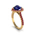Halo Heart Sapphire Pave Engagement Ring - Gail No. 58 image 3