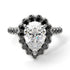 Halo Pear Diamond Pave Engagement Ring - Ingrid No. 33 image 3
