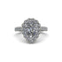 Halo Pear Diamond Pave Engagement Ring - Ingrid No. 3 image 8