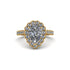 Halo Pear Diamond Pave Engagement Ring - Ingrid No. 1 image 8