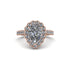 Halo Pear Diamond Pave Engagement Ring - Ingrid No. 2 image 8