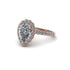 Halo Pear Diamond Pave Engagement Ring - Ingrid No. 2 image 7