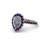 Halo Pear Diamond Pave Engagement Ring - Ingrid No. 62 image 1
