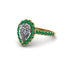 Halo Pear Diamond Pave Engagement Ring - Ingrid No. 16 image 1