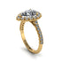 Halo Pear Diamond Pave Engagement Ring - Ingrid No. 1 image 9