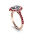 Halo Pear Diamond Pave Engagement Ring - Ingrid No. 47 image 3