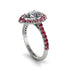 Halo Pear Diamond Pave Engagement Ring - Ingrid No. 48 image 3