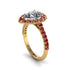 Halo Pear Diamond Pave Engagement Ring - Ingrid No. 46 image 3