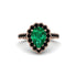 Halo Pear Emerald Pave Engagement Ring - Ingrid No. 35 image 2