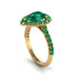 Halo Pear Emerald Pave Engagement Ring - Ingrid No. 19 image 3