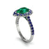 Halo Pear Emerald Pave Engagement Ring - Ingrid No. 66 image 3