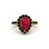 Halo Pear Ruby Pave Engagement Ring - Ingrid No. 40 image 2