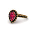 Halo Pear Ruby Pave Engagement Ring - Ingrid No. 40 image 1