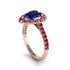 Halo Pear Sapphire Pave Engagement Ring - Ingrid No. 59 image 3