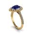 Halo Pear Sapphire Pave Engagement Ring - Ingrid No. 13 image 3