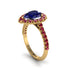 Halo Pear Sapphire Pave Engagement Ring - Ingrid No. 58 image 3