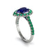 Halo Pear Sapphire Pave Engagement Ring - Ingrid No. 30 image 3