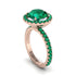 Round Cut Emerald Halo Engagement Ring - Charleigh No. 20 image 1