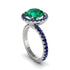Round Cut Emerald Halo Engagement Ring - Charleigh No. 66 image 1