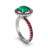 Round Cut Emerald Halo Engagement Ring - Charleigh No. 51 image 1