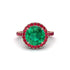 Round Cut Emerald Halo Engagement Ring - Charleigh No. 50 image 2