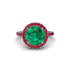 Round Cut Emerald Halo Engagement Ring - Charleigh No. 51 image 2