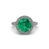 Round Cut Emerald Halo Engagement Ring - Charleigh No. 6 image 2