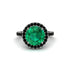 Round Cut Emerald Halo Engagement Ring - Charleigh No. 36 image 2