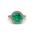 Round Cut Emerald Halo Engagement Ring - Charleigh No. 5 image 2