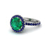 Round Cut Emerald Halo Engagement Ring - Charleigh No. 66 image 3