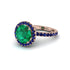 Round Cut Emerald Halo Engagement Ring - Charleigh No. 65 image 3