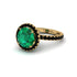 Round Cut Emerald Halo Engagement Ring - Charleigh No. 34 image 3