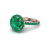 Round Cut Emerald Halo Engagement Ring - Charleigh No. 20 image 3