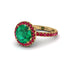 Round Cut Emerald Halo Engagement Ring - Charleigh No. 49 image 3