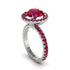 Round Cut Ruby Halo Engagement Ring - Charleigh No. 57 image 1