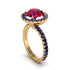 Round Cut Ruby Halo Engagement Ring - Charleigh No. 70 image 1