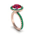Round Cut Ruby Halo Engagement Ring - Charleigh No. 26 image 1