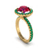 Round Cut Ruby Halo Engagement Ring - Charleigh No. 25 image 1