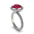 Round Cut Ruby Halo Engagement Ring - Charleigh No. 12 image 1
