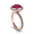 Round Cut Ruby Halo Engagement Ring - Charleigh No. 11 image 1