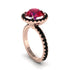 Round Cut Ruby Halo Engagement Ring - Charleigh No. 41 image 1