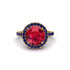 Round Cut Ruby Halo Engagement Ring - Charleigh No. 70 image 2