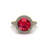 Round Cut Ruby Halo Engagement Ring - Charleigh No. 10 image 2