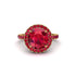 Round Cut Ruby Halo Engagement Ring - Charleigh No. 55 image 2
