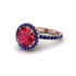 Round Cut Ruby Halo Engagement Ring - Charleigh No. 71 image 3